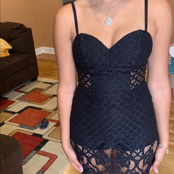 Black Lace Dress - Picture 2 of 5